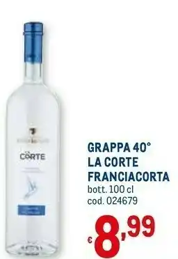 Metro Franciacorta - grappa di franciacorta bianca 1000 g(ml) offerta