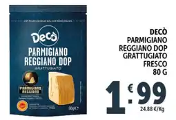 Deco Superstore Decò parmigiano reggiano dop grattugiato fresco offerta