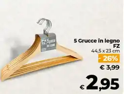 Ipercoop 5 Grucce in legno FZ offerta