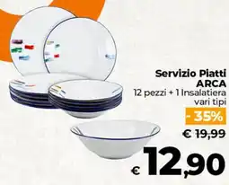 Ipercoop Servizio Piatti ARCA offerta