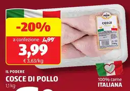 ALDI Il podere cosce di pollo offerta