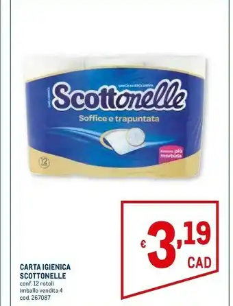 Metro Scottonelle carta igienica offerta