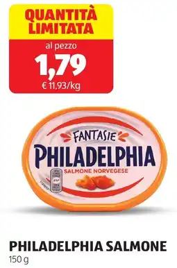 ALDI Philadelphia salmone offerta
