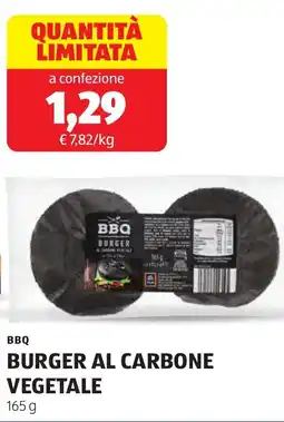ALDI BBQ Burger al carbone vegetale offerta