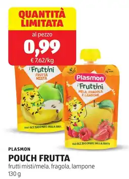 ALDI Plasmon pouch frutta offerta