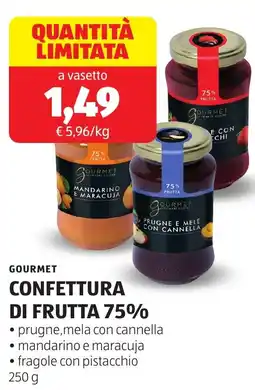 ALDI Gourmet confettura di frutta 75% offerta