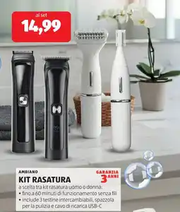 ALDI Ambiano kit rasatura offerta