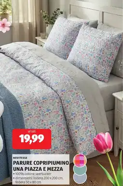 ALDI Novitesse parure copripiumino una piazza e mezza offerta