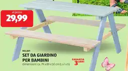 ALDI Belavi set da giardino per bambini offerta