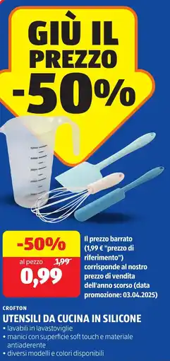 ALDI Crofton utensili da cucina in silicone offerta