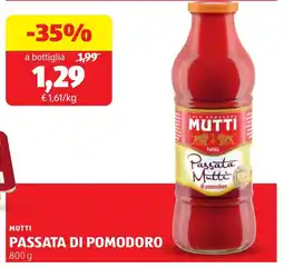 ALDI Mutti passata di pomodoro offerta