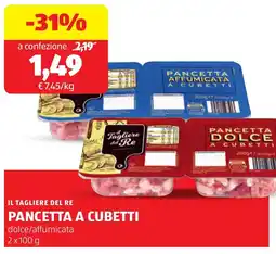 ALDI Il tagliere del re pancetta a cubetti offerta