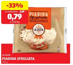 ALDI La cesta piadina sfogliata offerta