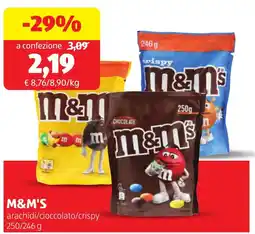ALDI M&M'S arachidi/cioccolato/crispy offerta