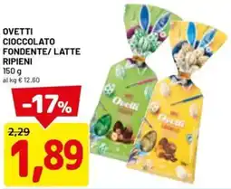 DPiù Ovetti cioccolato fondente/latte ripieni offerta