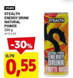 DPiù Stealth energy drink natural power offerta