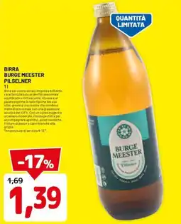 DPiù Birra burge meester pilselner offerta
