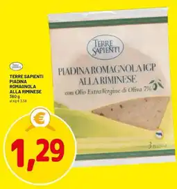 DPiù Terre sapienti piadina romagnola alla riminese offerta
