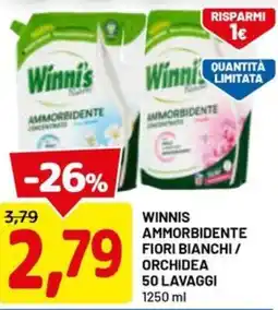 DPiù Winnis ammorbidente fiori bianchi / orchidea offerta