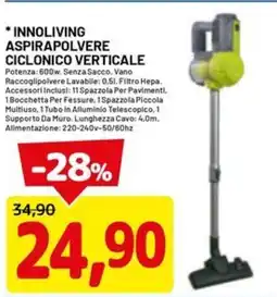 DPiù Innoliving aspirapolvere ciclonico verticale offerta