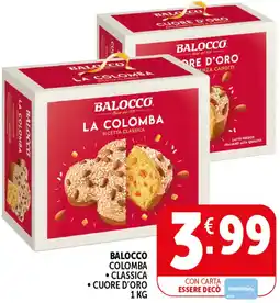 Deco Supermercati Balocco colomba offerta