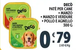 Deco Superstore Decò patè per cane, manzo, manzo e verdure, pollo e agnello offerta