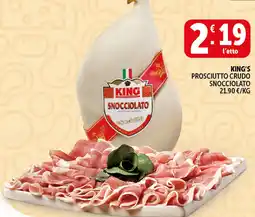 Deco Supermercati King's prosciutto crudo snocciolato offerta