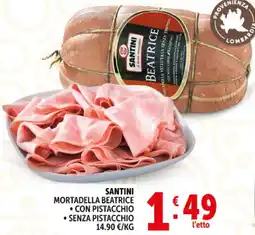 Deco Supermercati Santini mortadella beatrice offerta