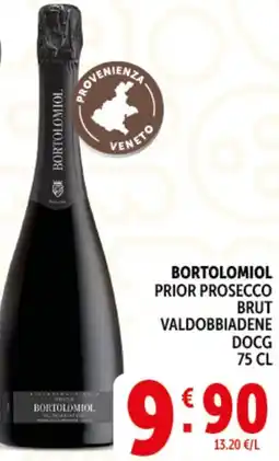 Deco Supermercati Bortolomiol prior prosecco brut valdobbiadene docg offerta