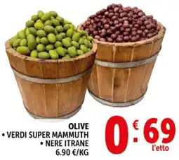 Deco Supermercati Olive verdi super mammuth nere itrane offerta