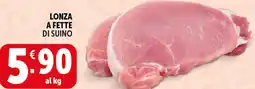 Deco Supermercati Lonza a fette di suino offerta