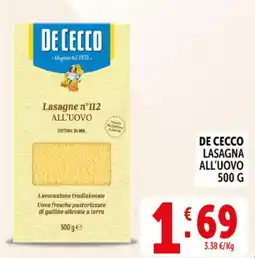 Deco Superstore De cecco lasagna all'uovo offerta