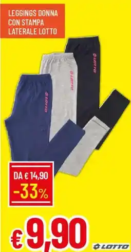 Galassia Leggings donna con stampa laterale lotto offerta