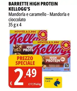 Tigros Barrette high protein KELLOGG'S offerta