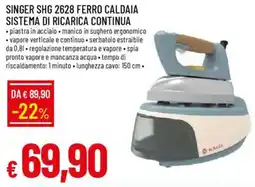 Galassia Singer shg 2628 ferro caldaia sistema di ricarica continua offerta