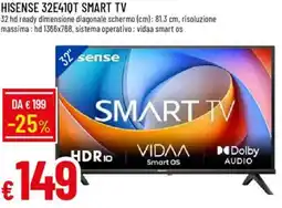 Galassia HISENSE 32E41QT SMART TV offerta