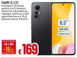 Galassia XIAOMI 12 LITE offerta