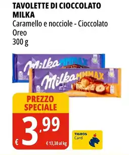 Tigros Tavolette di cioccolato MILKA offerta