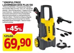 DPiù Idropulitrice lavorwash dive plus 130 offerta