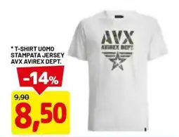 DPiù T-shirt uomo stampata jersey avx avirex dept. offerta