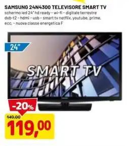 DPiù SAMSUNG 24N4300 TELEVISORE SMART TV offerta
