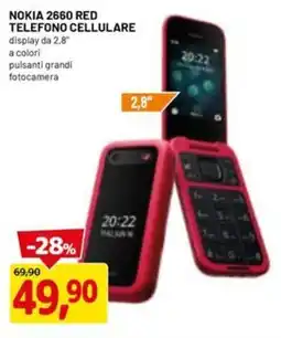 DPiù Nokia 2660 red telefono cellulare offerta