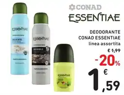 Spazio Conad Deodorante CONAD ESSENTIAE offerta