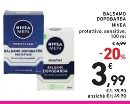 Spazio Conad Balsamo dopobarba NIVEA offerta