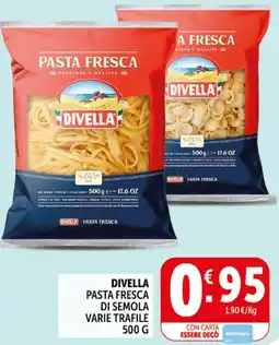 Deco Supermercati Divella pasta fresca di semola varie trafile offerta