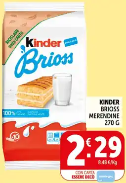 Deco Supermercati Kinder brioss merendine offerta