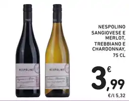 Spazio Conad Nespolino sangiovese e merlot, trebbiano e chardonnay offerta