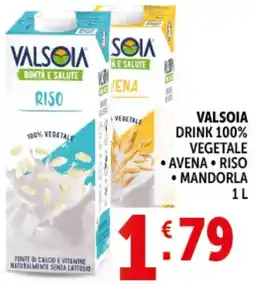 Deco Supermercati Valsoia drink 100% vegetale offerta