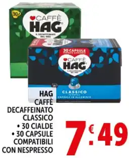 Deco Supermercati Hag caffè decaffeinato classico offerta