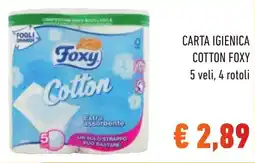 Spazio Conad Carta igienica cotton FOXY offerta